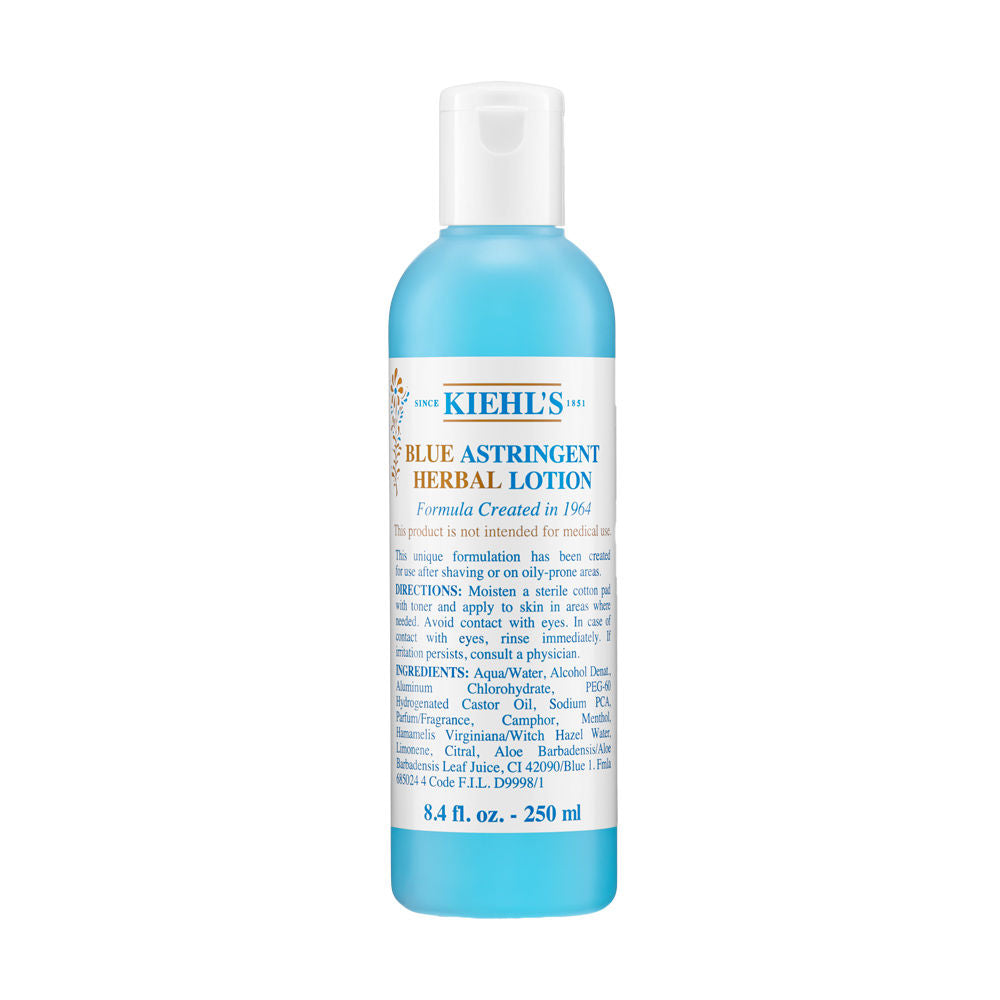 Kiehls Blue Astringent Herbal Lotion- For Use After Shaving or on Oily-Prone Areas
