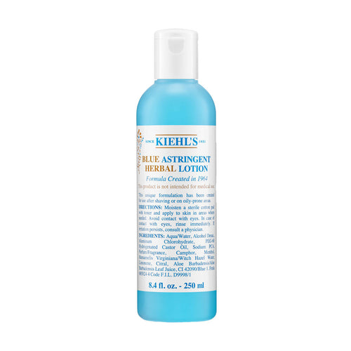 Kiehls Blue Astringent Herbal Lotion- For Use After Shaving or on Oily-Prone Areas