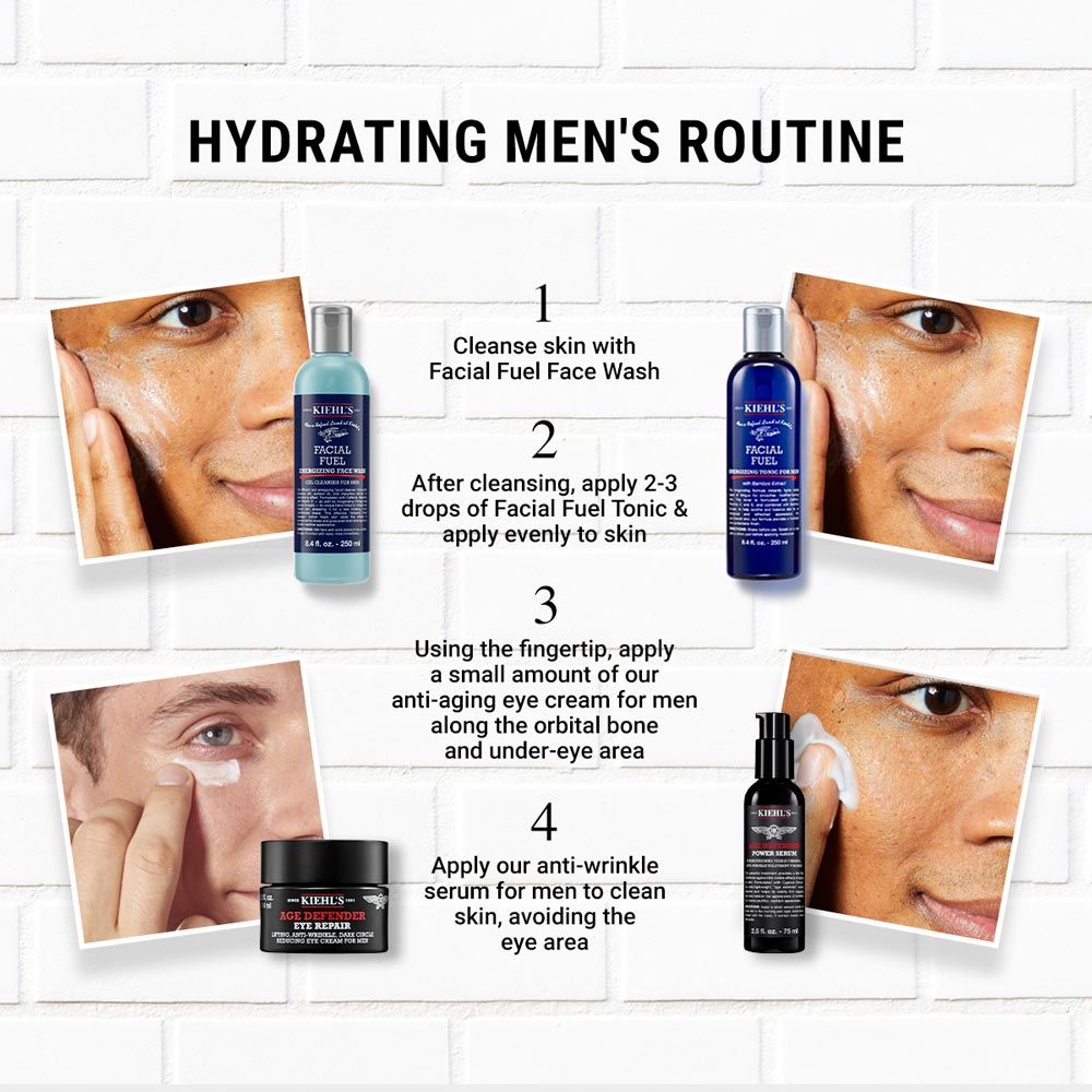 Kiehl's Facial Fuel Energizing Face Wash Gel Cleanser For Men With Orange & Lemon Extracts