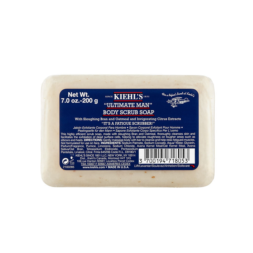 Kiehl's Ultimate Man Exfoliating Body Scrub Soap with Sloughing Bran and Oatmeal